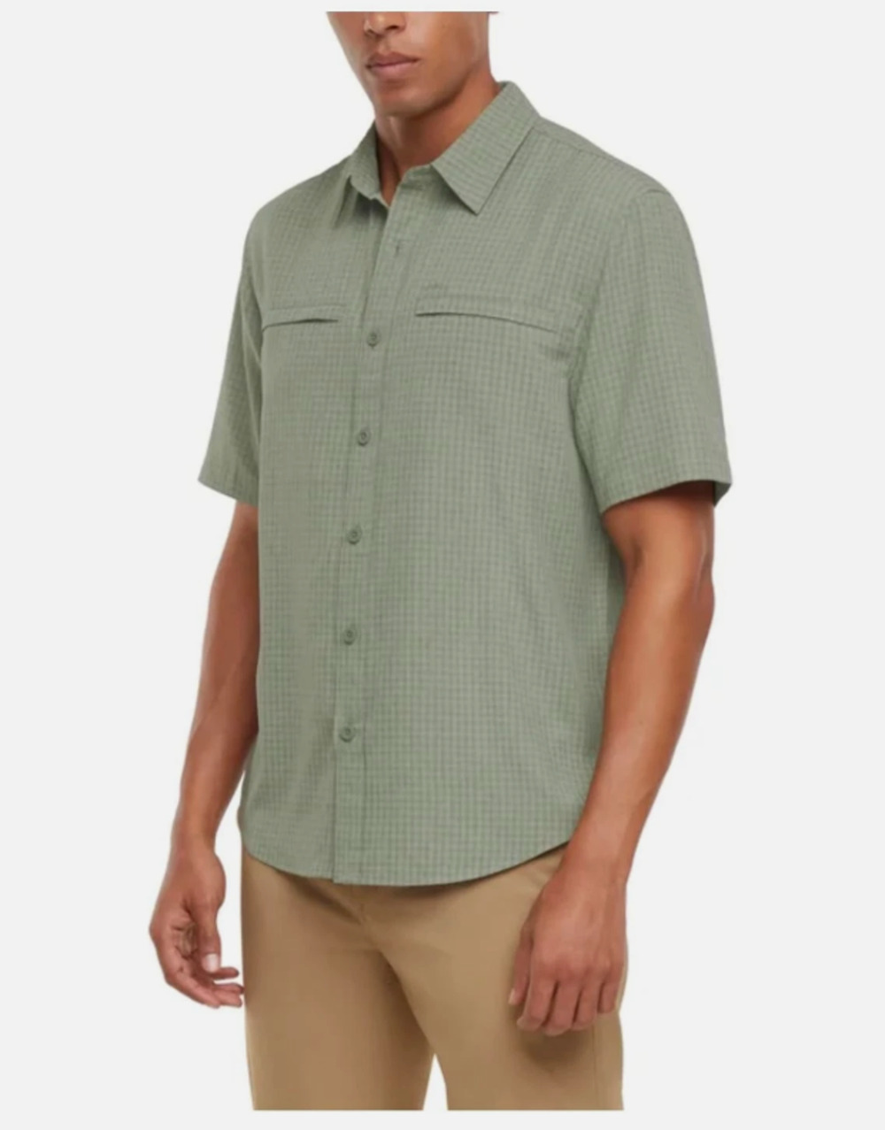 Orvis Men's Short Sleeve Woven Tech Shirt Green Size XL